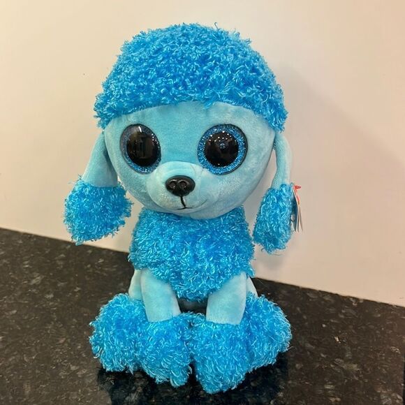 Ty Beanie Boos Mandy The Blue Poodle - 10 Inch Collectible Plush Toy (2017) - Picture 1 of 10